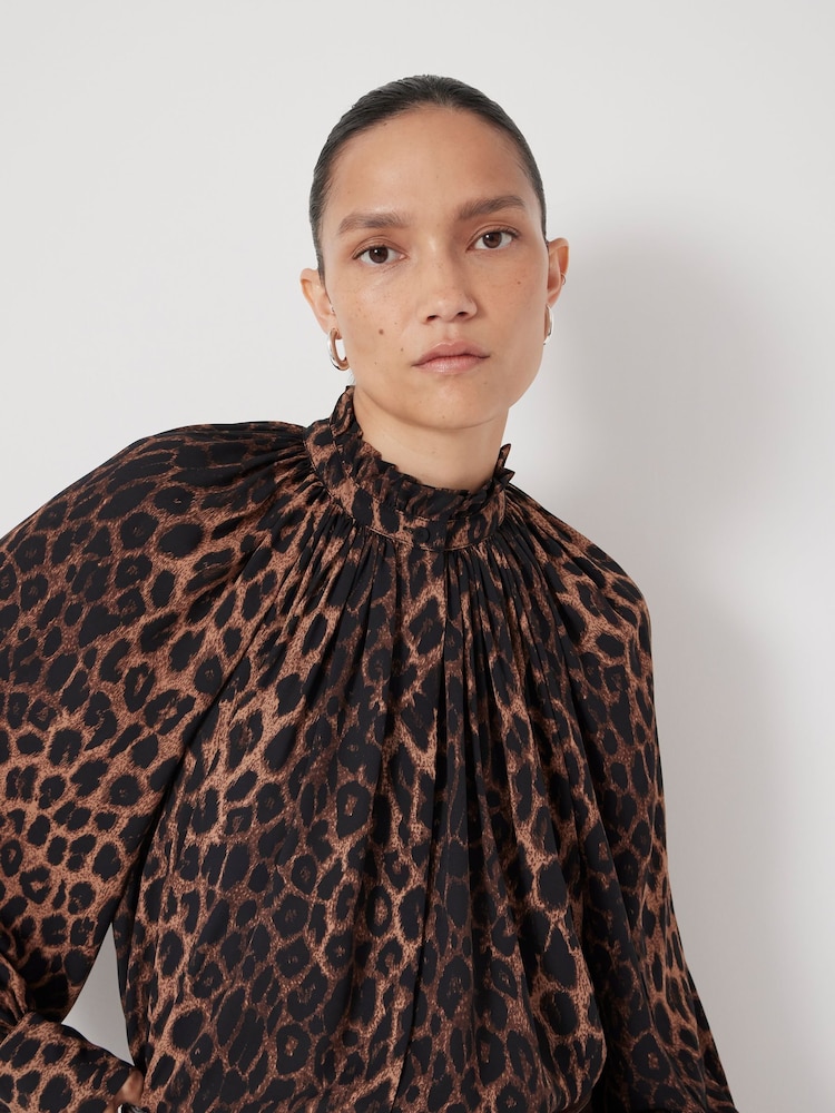 Hush Brown Fleur Floaty Chiffon Blouse - Image 2 of 6