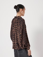 Hush Brown Fleur Floaty Chiffon Blouse - Image 5 of 6