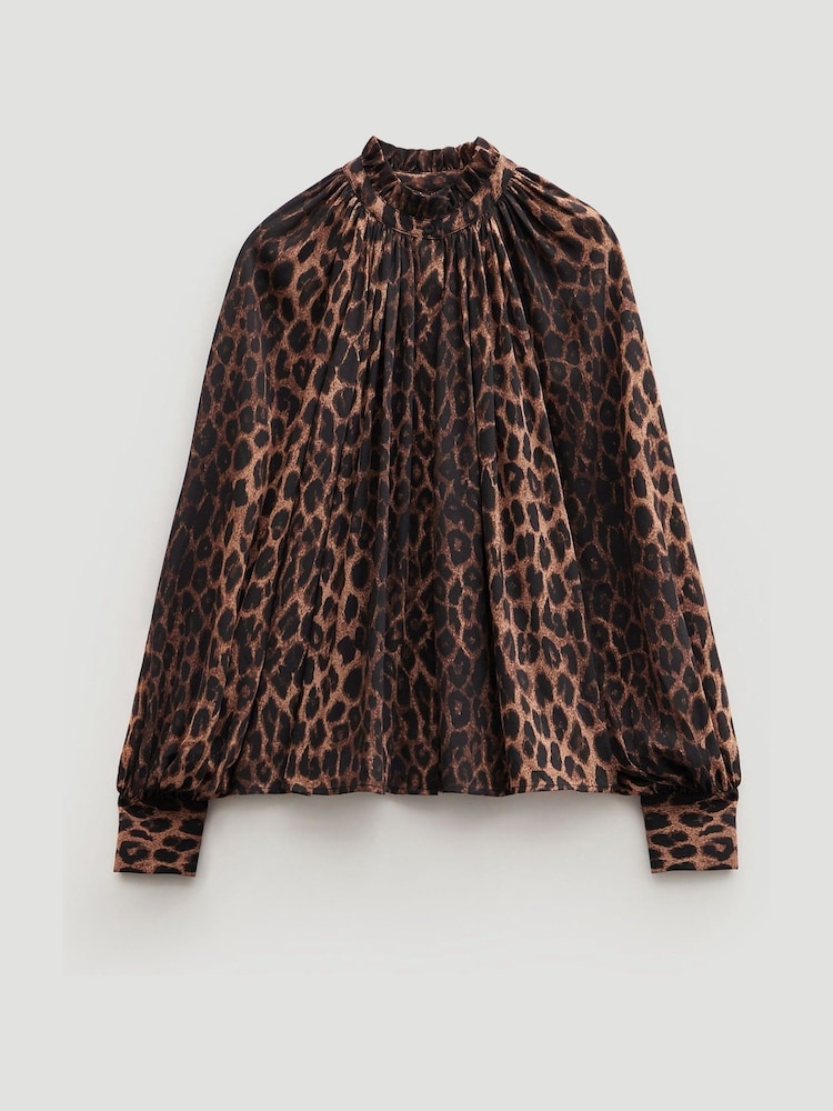 Hush Brown Fleur Floaty Chiffon Blouse - Image 6 of 6 Hush Brown Fleur Floaty Chiffon Blouse - Image 6 of 6