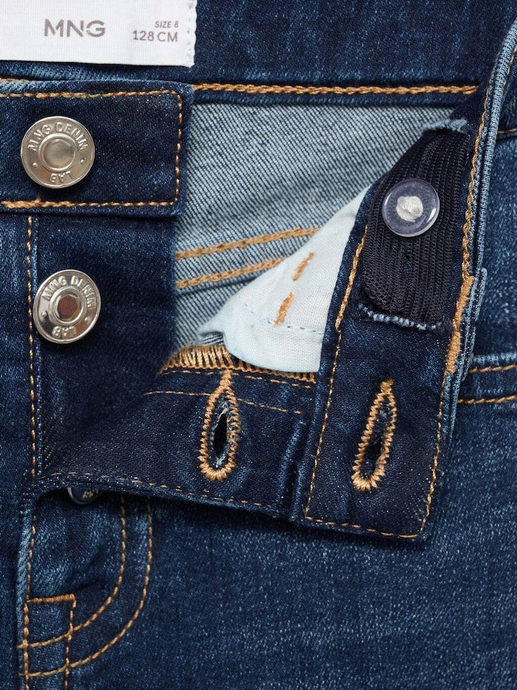Mango Blue Buttons Flare Jeans - Image 5 of 5