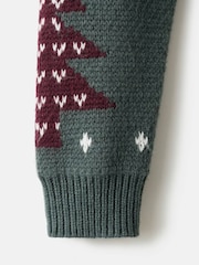 Mango Green Snow Christmas Jumper - Image 4 of 4