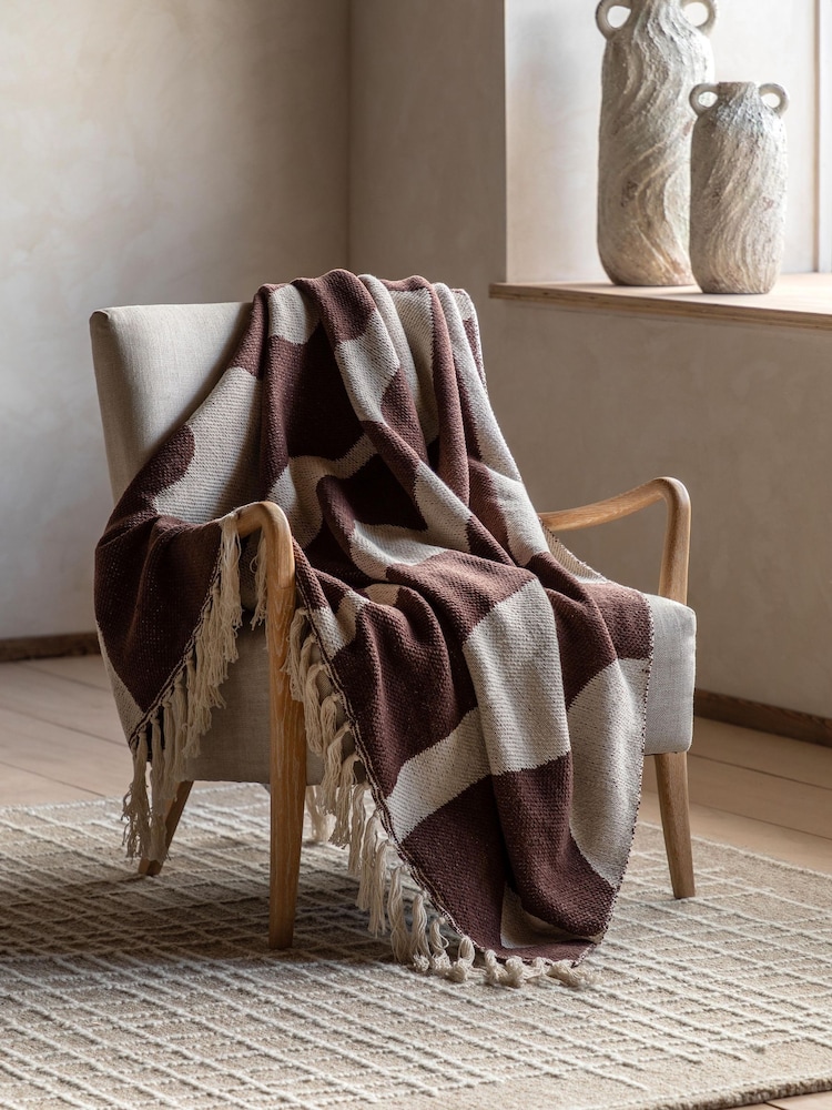 Gallery Home Brown Mira Abstract Throw - Image 1 of 6