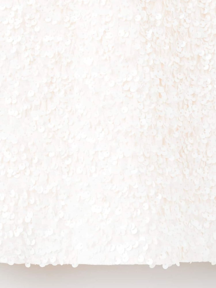 Mango White Sequin Midi Dress - Image 3 of 3 Mango White Sequin Midi Dress - Image 3 of 3