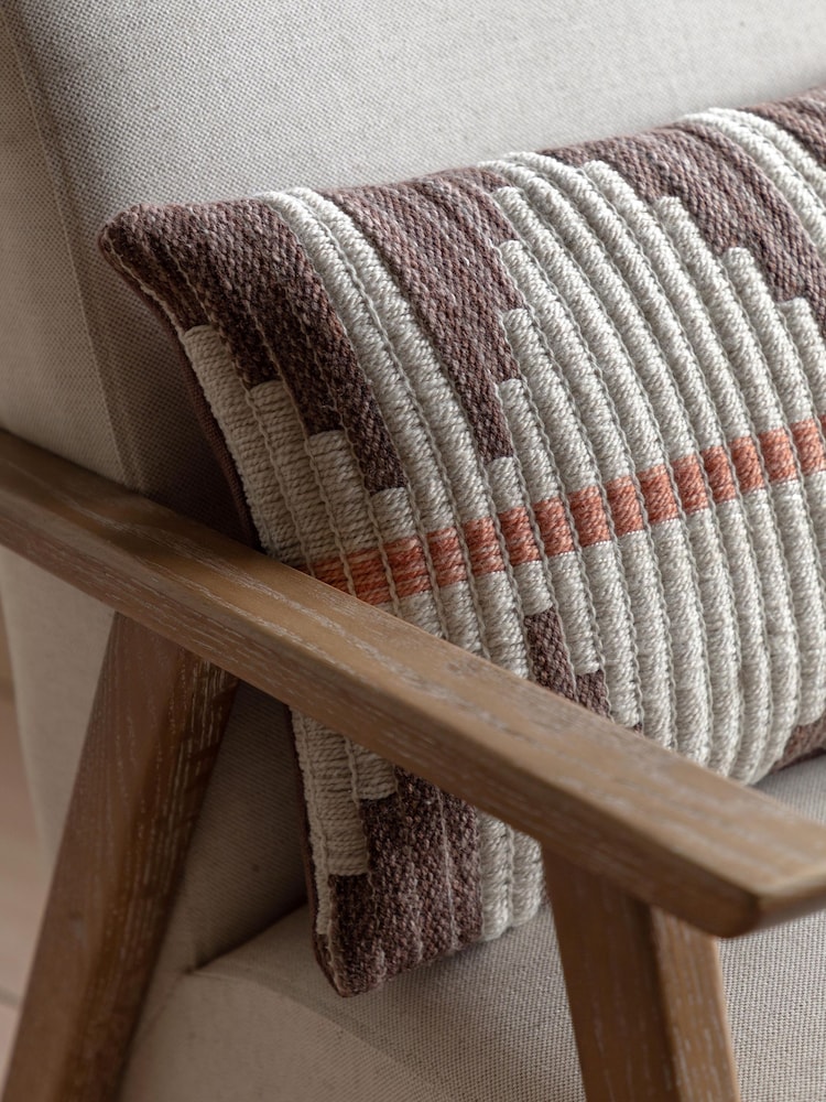 Gallery Home Brown Bram Woven Cushion - Image 2 of 6 Gallery Home Brown Bram Woven Cushion - Image 2 of 6