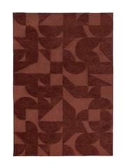 Gallery Home Orange Sedona Block Rug Nutmeg - Image 1 of 3