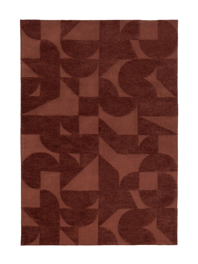 Gallery Home Orange Sedona Block Rug Nutmeg - Image 1 of 3
