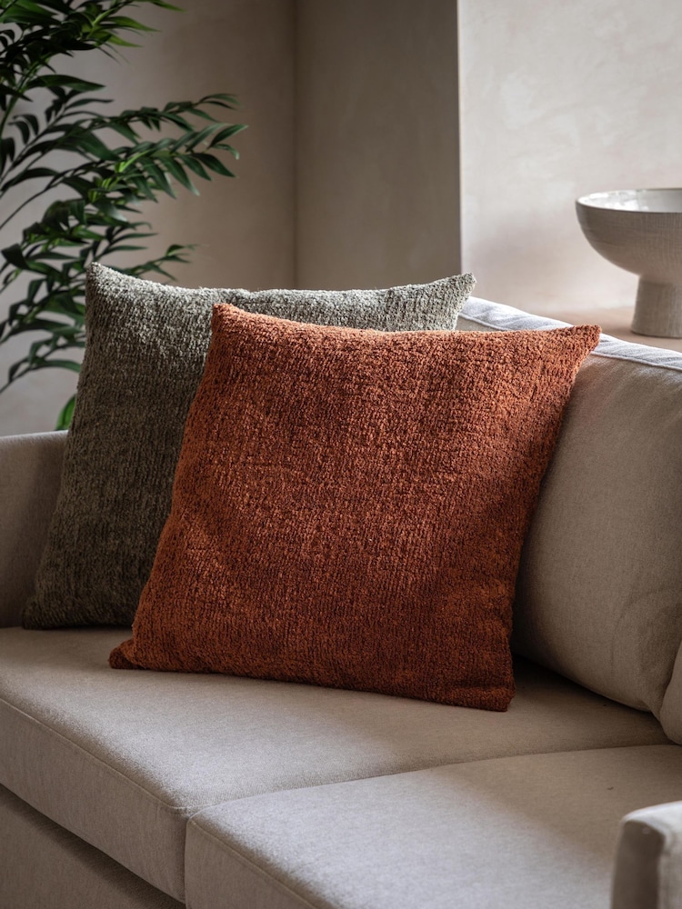 Gallery Home Red Kael Chenille Cushion - Image 1 of 8 Gallery Home Red Kael Chenille Cushion - Image 1 of 8