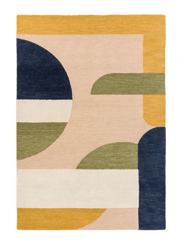 Gallery Home Multicoloured Hudson Geo Wool Rug - Image 3 of 3