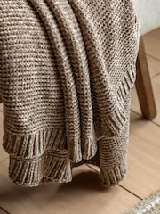 Gallery Home Taupe Deco Luxe Chunky Throw - Image 2 of 6