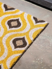 Gallery Home Yellow Iowa Ochre and Natural Coir Doormat - Image 3 of 5
