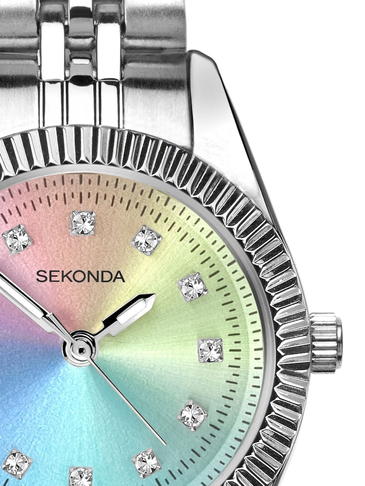 Sekonda Francis 26mm Womens Round Analogue Watch with Silver Bracelet - Image 6 of 6 Sekonda Francis 26mm Womens Round Analogue Watch with Silver Bracelet - Image 6 of 6