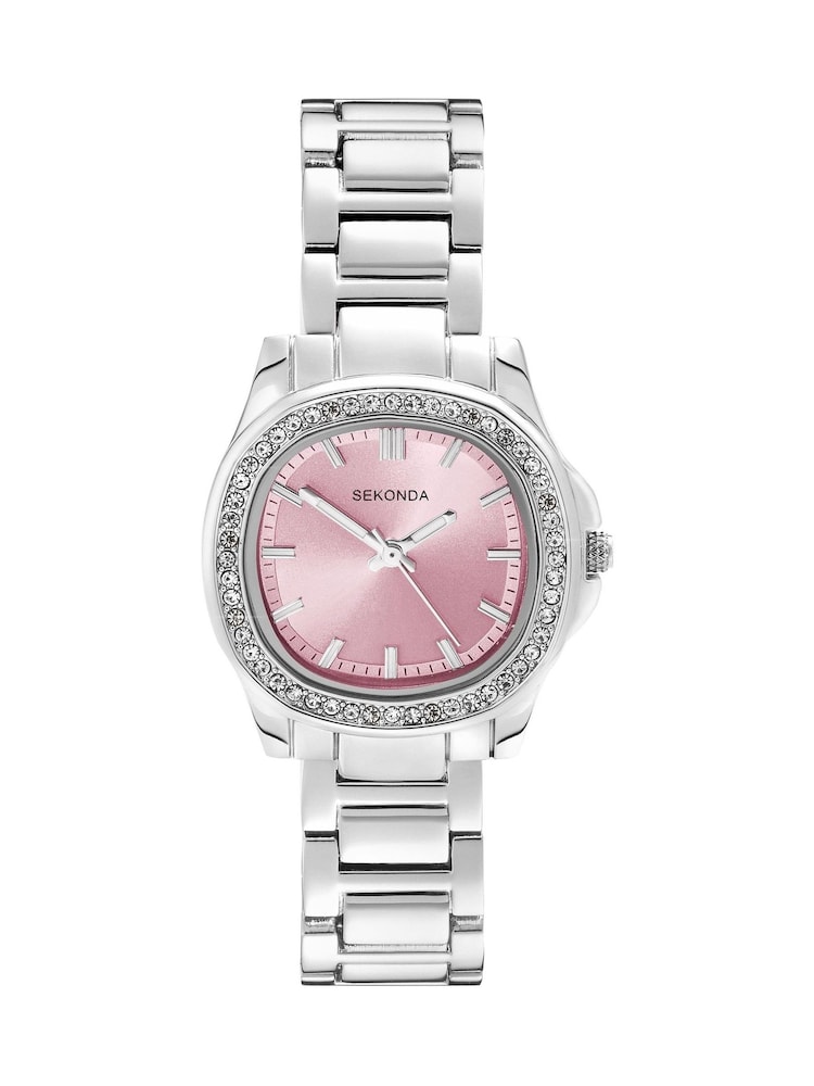 Sekonda Octaire 30mm Womens TV Silver Analogue Watch with Silver Bracelet - Image 1 of 6
