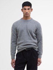 Barbour® Grey Essential Tisbury Crew Jumper - Image 1 of 7