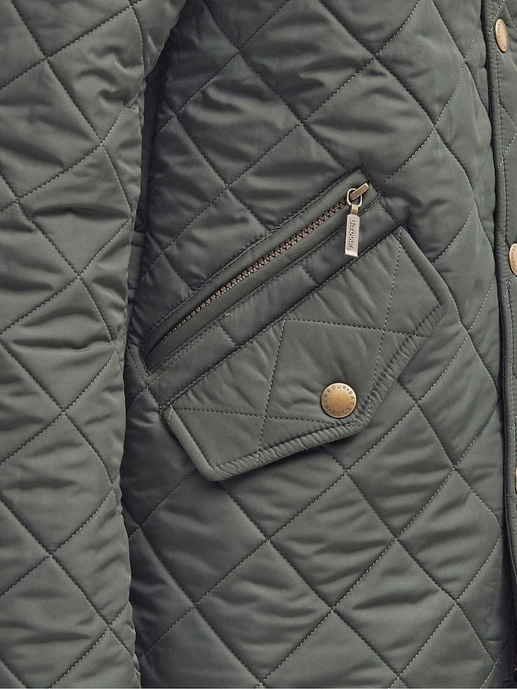 Barbour® Green Powell Quilt Jacket - Image 7 of 7