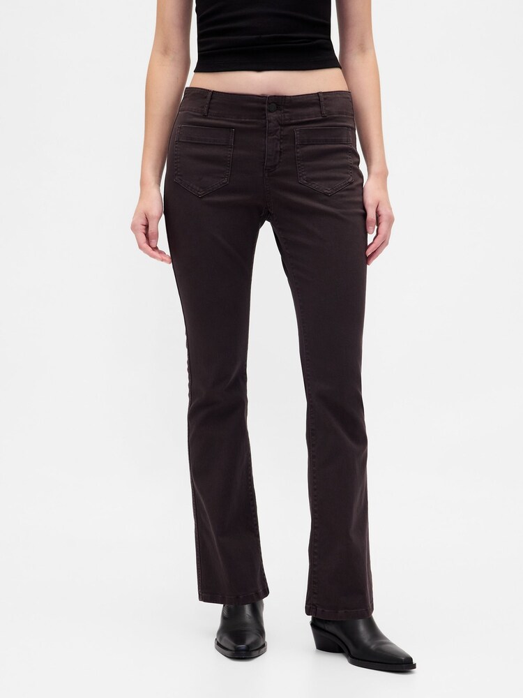 Gap Brown Low Waisted Twill Long and Lean Trousers - Image 1 of 4