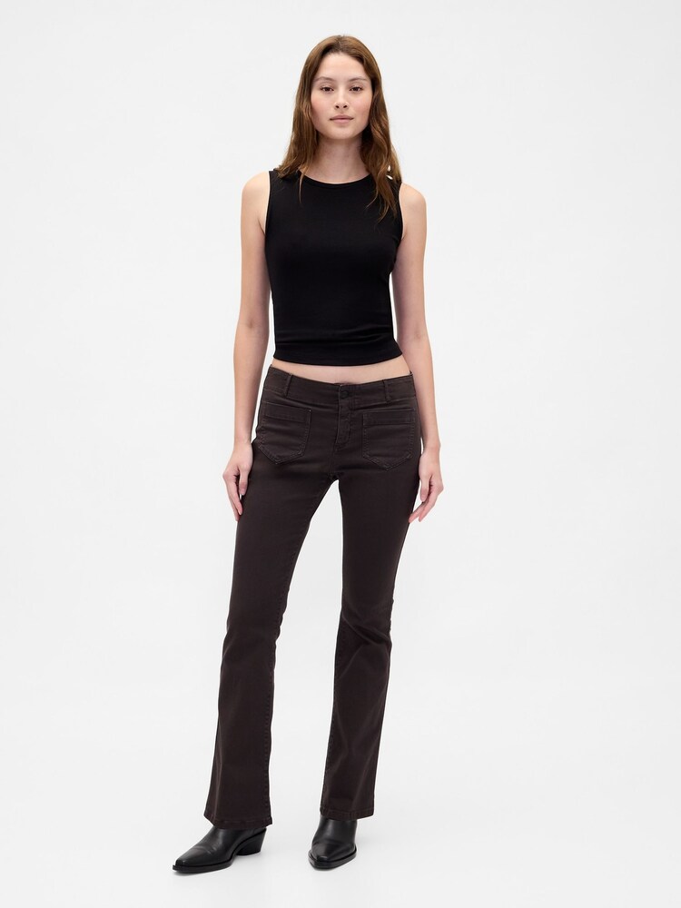 Gap Brown Low Waisted Twill Long and Lean Trousers - Image 4 of 4