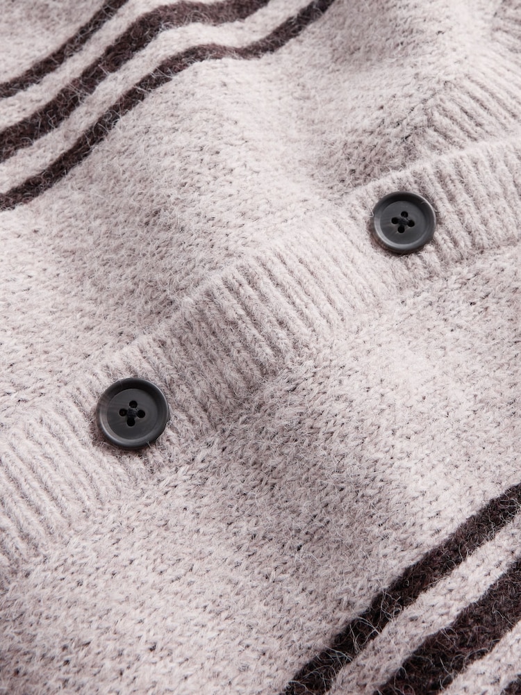 Gap Grey Fuzzy Relaxed Crop Cardigan - Image 4 of 4 Gap Grey Fuzzy Relaxed Crop Cardigan - Image 4 of 4