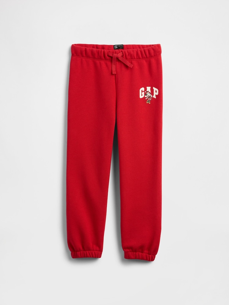 Gap Red Disney Relaxed Logo Pull On Joggers (6mths-5yrs) (6mths-5yrs) - Image 2 of 4 Gap Red Disney Relaxed Logo Pull On Joggers (6mths-5yrs) (6mths-5yrs) - Image 2 of 4