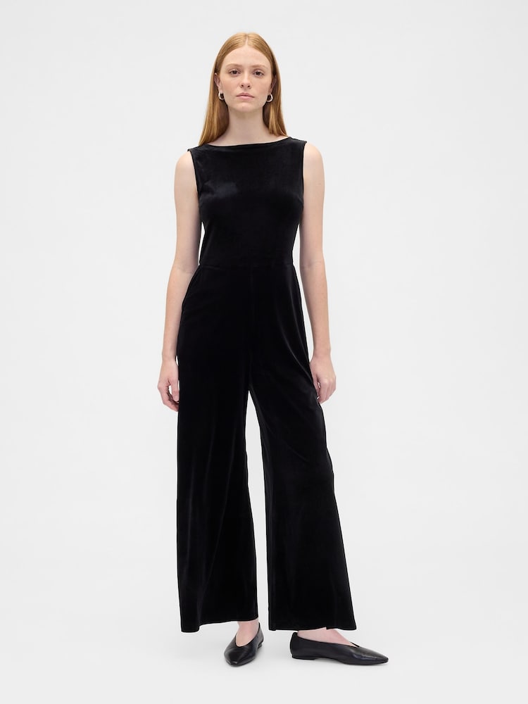 Gap Black Wide-Leg Jumpsuit - Image 1 of 6
