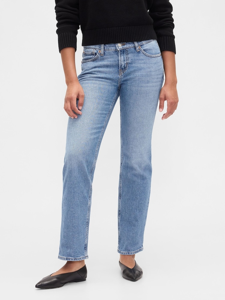 Bleu - Gap Jean droit slim taille basse 90s - Image 1 de 6