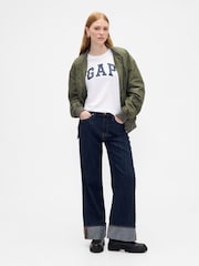 Gap White Long Sleeve Logo T-Shirt - Image 3 of 4