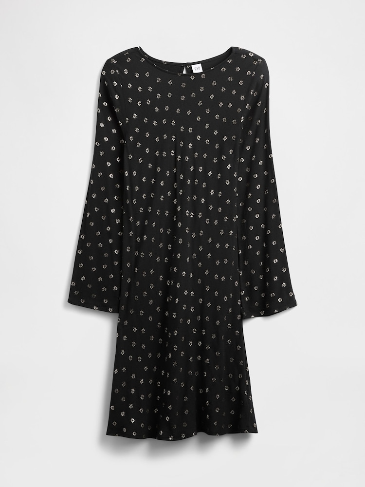 Gap Black Satin Boatneck Mini Dress - Image 6 of 6 Gap Black Satin Boatneck Mini Dress - Image 6 of 6