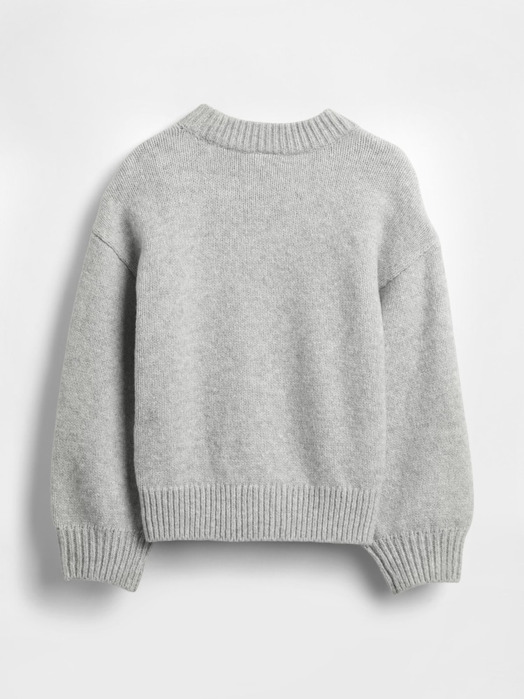 Gap Grey CashSoft Bow Jumper (6mths-5yrs) (6mths-5yrs) - Image 2 of 2 Gap Grey CashSoft Bow Jumper (6mths-5yrs) (6mths-5yrs) - Image 2 of 2