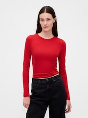 Gap Red Featherweight Crew Neck T-Shirt - Image 1 of 4
