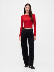 Gap Red Featherweight Crew Neck T-Shirt - Image 3 of 4