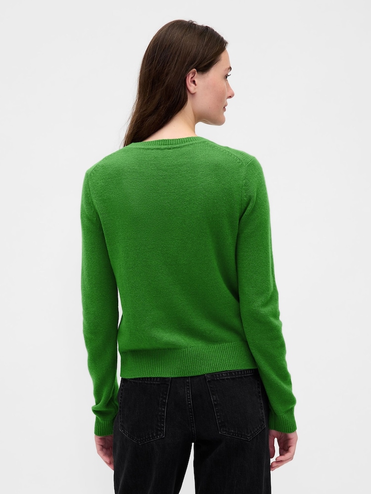 Gap Green CashSoft Crew Neck Jumper - Image 2 of 4 Gap Green CashSoft Crew Neck Jumper - Image 2 of 4