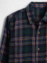 Gap Green Check Flannel Shirt (4-13yrs) (4-13yrs) - Image 3 of 3