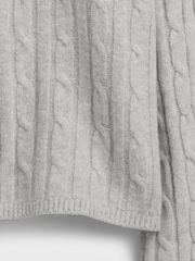 Gap Grey CashSoft Oversized Cable-Knit Crew neck Jumper - Image 4 of 4