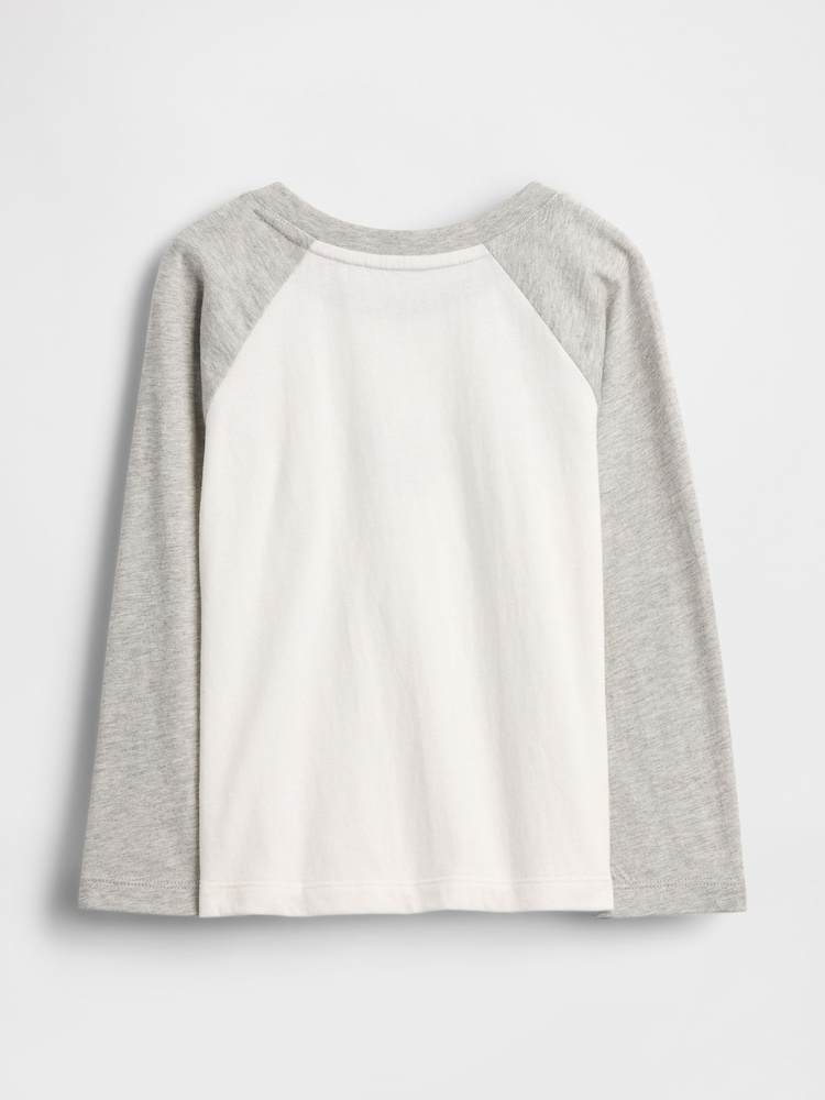 Gap White/Grey Logo T-Shirt (6mths-5yrs) - Image 2 of 2 Gap White/Grey Logo T-Shirt (6mths-5yrs) - Image 2 of 2