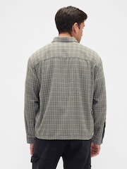 Gap Green Flannel Shirt in Boxy Fit - Image 2 of 5