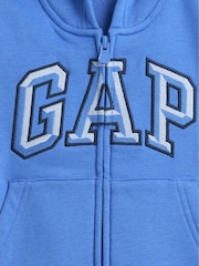Gap Blue Relaxed Logo Print Zip Hoodie (6mths-5yrs) - Image 3 of 3