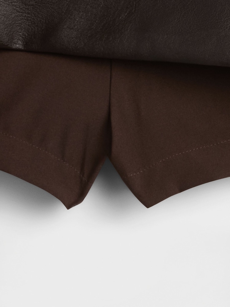 Gap Brown Vegan Leather Mini Skort - Image 4 of 4 Gap Brown Vegan Leather Mini Skort - Image 4 of 4
