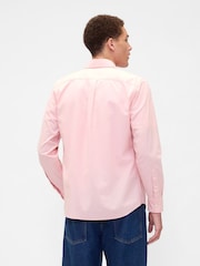 Gap Pink Stretch Poplin Shirt in Standard Fit - Image 2 of 5
