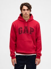 Rojo - Sudadera con capucha con logo en arco VintageSoft de Gap - Imagen 1 de 4