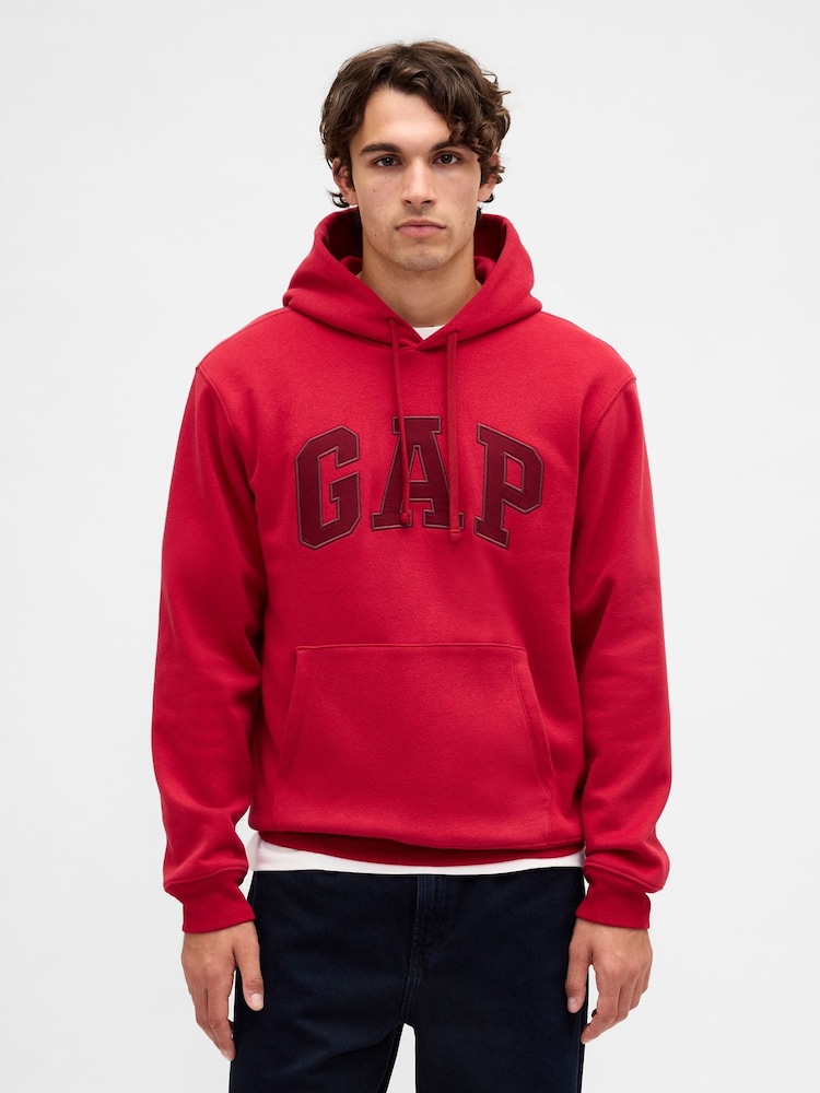 Rojo - Sudadera con capucha con logo en arco VintageSoft de Gap - Imagen 1 de 4