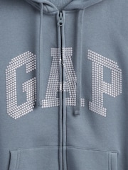 Grau - Gap Relaxed Gap Logo Zip-up Hoodie - Bild 4 von 4