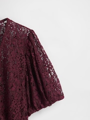 Gap Red Lace V-Neck Top - Image 4 of 4