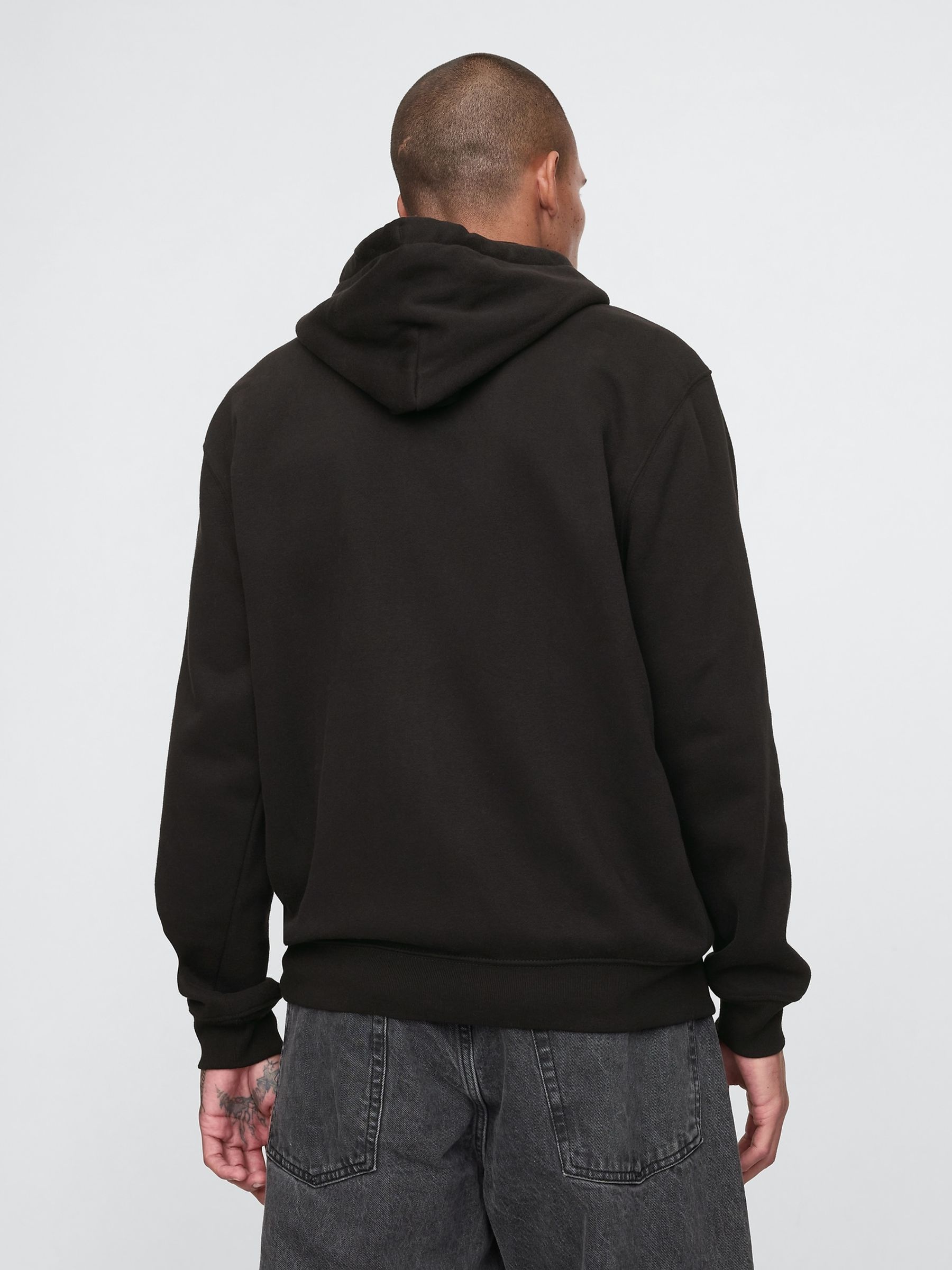 Buy Gap Black VintageSoft Arch Logo Zip Hoodie from Next Romania