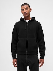 Gap Black Heavyweight CashSoft Zip Hoodie - Image 1 of 5