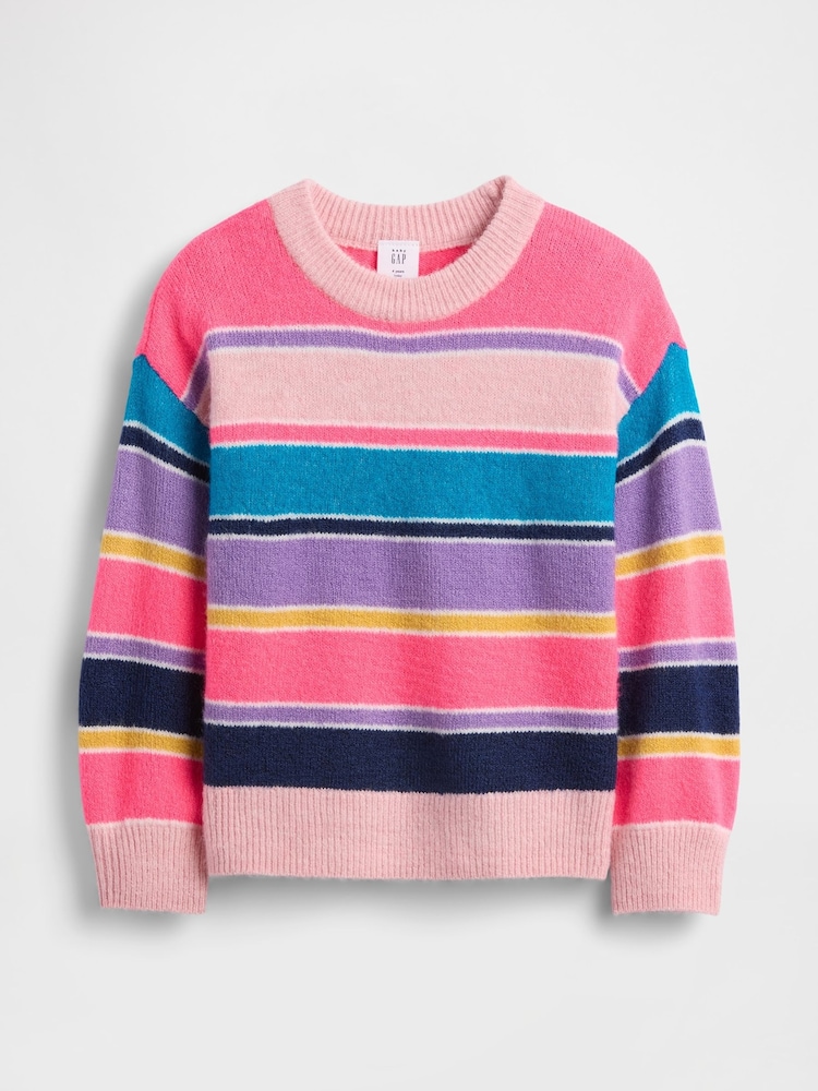 Gap Pink Intarsia Sweatshirt (6mths-5yrs) - Image 1 of 3 Gap Pink Intarsia Sweatshirt (6mths-5yrs) - Image 1 of 3