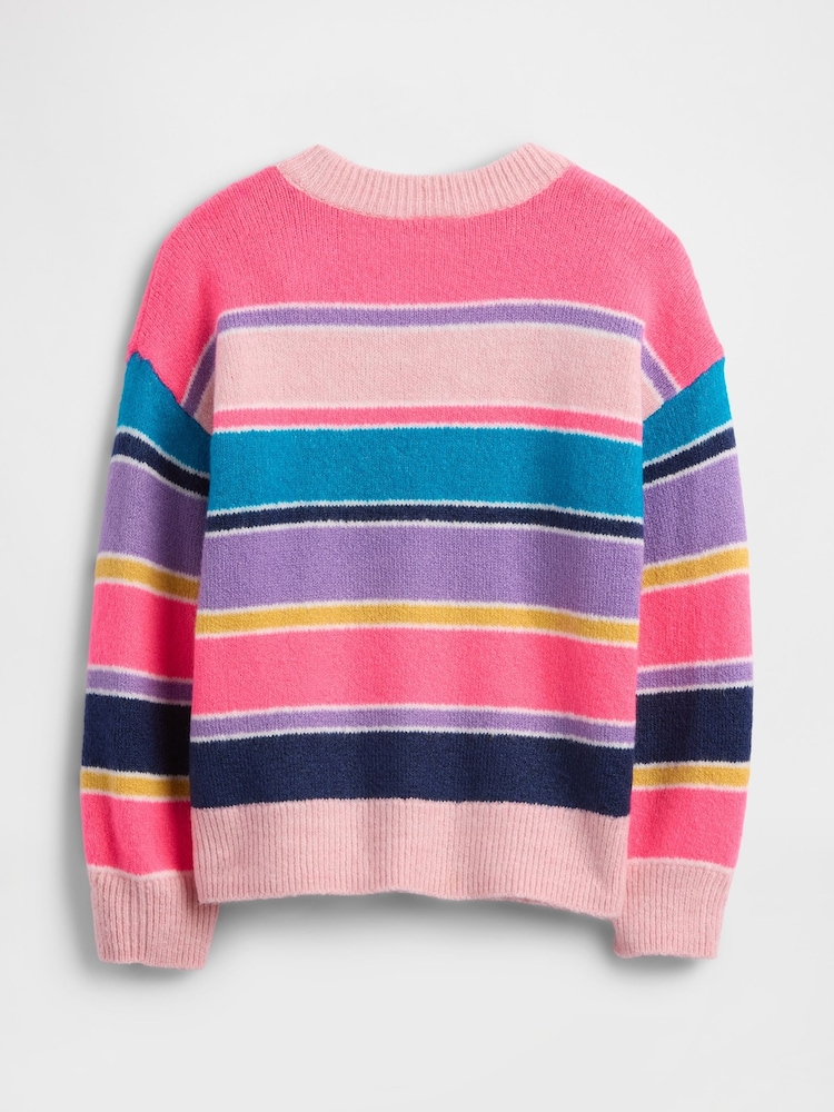 Gap Pink Intarsia Sweatshirt (6mths-5yrs) - Image 2 of 3 Gap Pink Intarsia Sweatshirt (6mths-5yrs) - Image 2 of 3