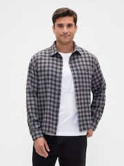 Gap Grey Flannel Shirt in Boxy Fit - Image 1 of 5