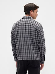 Gap Grey Flannel Shirt in Boxy Fit - Image 2 of 5