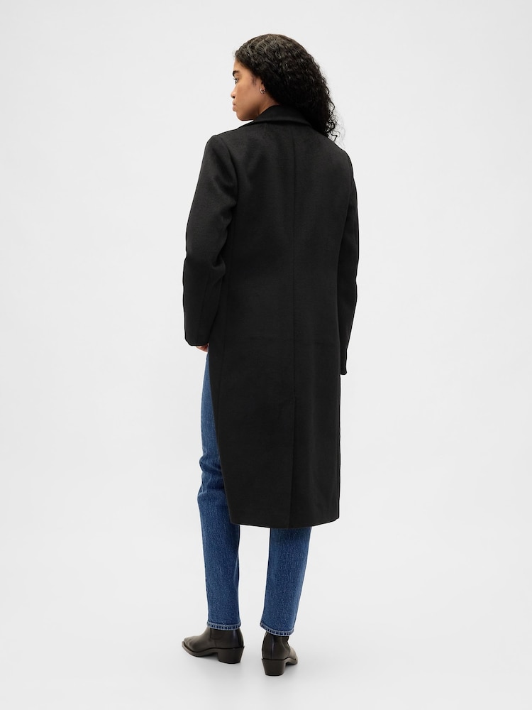 Gap Black Chesterfield Coat - Image 2 of 4 Gap Black Chesterfield Coat - Image 2 of 4