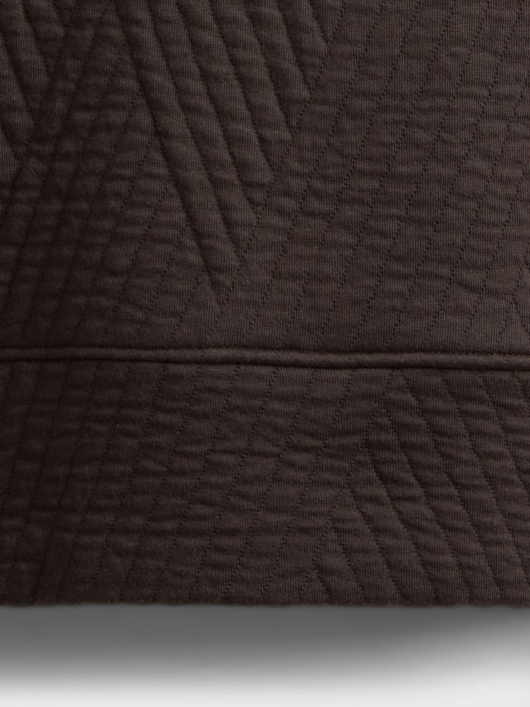 Gap Brown Quilted Jacquard Knit Funnel-Neck Pullover Jumper - Image 3 of 3 Gap Brown Quilted Jacquard Knit Funnel-Neck Pullover Jumper - Image 3 of 3