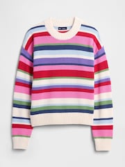 Gap Multi Relaxed Stripe Cropped Jumper - Image 4 of 5